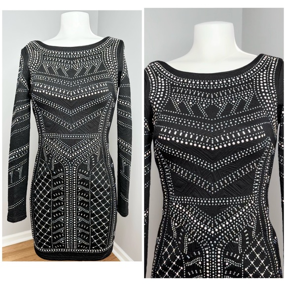 BLACK STUDDED DRESS - Picture 3 of 4